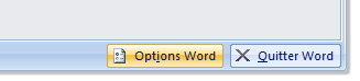 Bouton daccès aux options de Word 2007 Bouton daccès aux options de Word 2007
