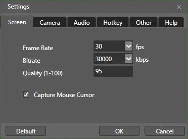 Capture décran - Expression Encoder 3, options de capture Capture décran - Expression Encoder 3, options de capture