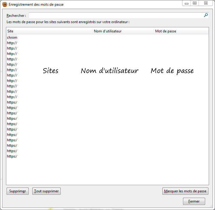 /wp-content/uploads/firefox-securite-password-2.png Capture décran - Liste des sites, noms dutilisateurs et mots de passe enregistrés dans votre profil Firefox