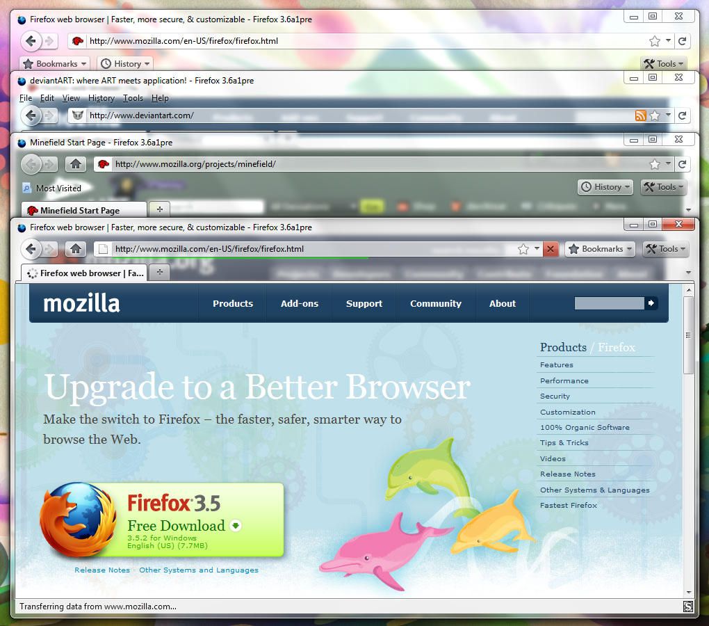 Capture d'écran - Mozilla Firefox, thème Strata 4.0