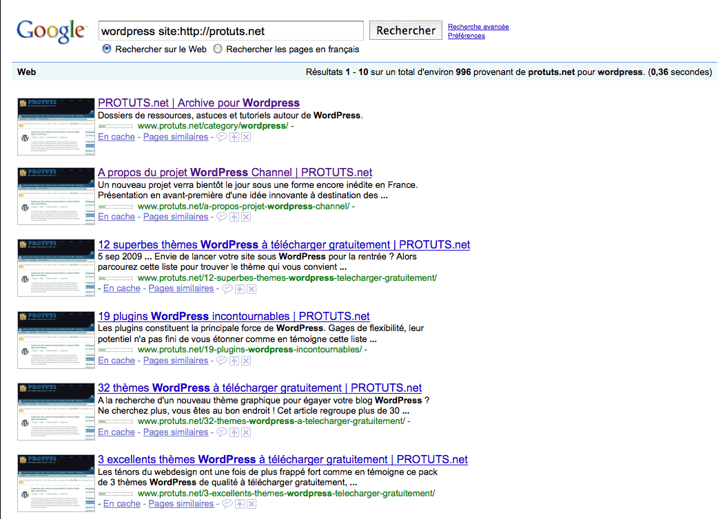 Capture décran - Exemple dutilisation de CyberSearch pour Protuts Capture décran - Exemple dutilisation de CyberSearch pour Protuts