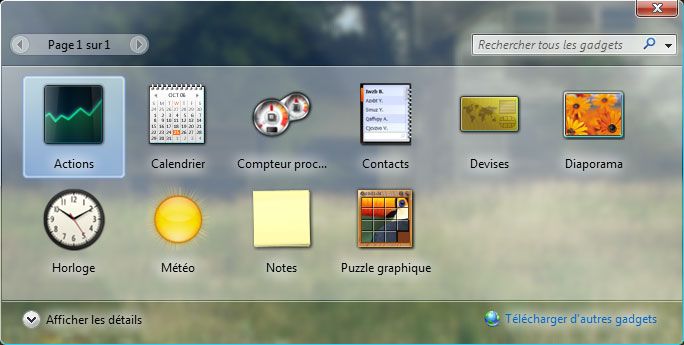 Le gagdet Titres des flux nexiste plus... Le gagdet Titres des flux nexiste plus...
