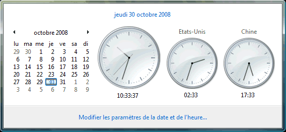Horloges supplémentaires (vue normale) Horloges supplémentaires (vue normale)