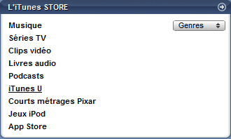 Page daccueil de liTunes Store Page daccueil de liTunes Store