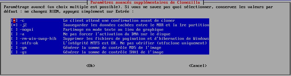 Capture décran - Choix de laction post-clonage Capture décran - Choix de laction post-clonage