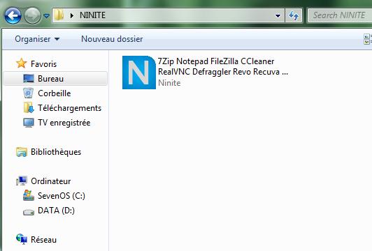 Capture décran - Exécutable personnalisé Ninite Capture décran - Exécutable personnalisé Ninite