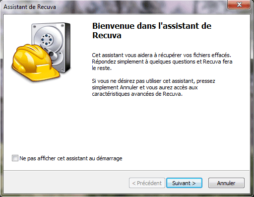 Capture d'écran - Recuva, processus de restauration Capture d'écran - Recuva, processus de restauration