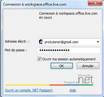 Capture décran - Module de connexion Office Live Capture décran - Module de connexion Office Live