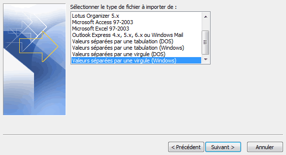Capture décran - Assistant dimportation des contacts (2) Capture décran - Assistant dimportation des contacts (2)