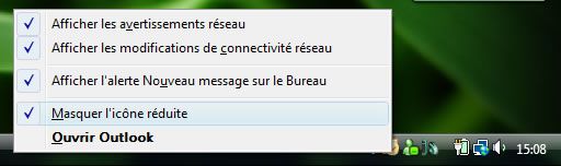 Capture d'écran - Systray ou zone de notification de Windows Vista Capture d'écran - Systray ou zone de notification de Windows Vista