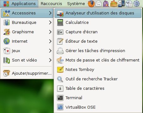 Capture décran - Lancement de lAnalyseur dutilisation des disques Capture décran - Lancement de lAnalyseur dutilisation des disques