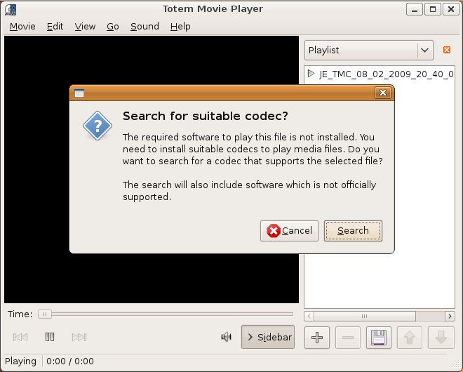 Capture décran - Recherche des codecs multimédias Capture décran - Recherche des codecs multimédias