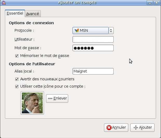 Capture décran - Création dun compte Messenger Capture décran - Création dun compte Messenger