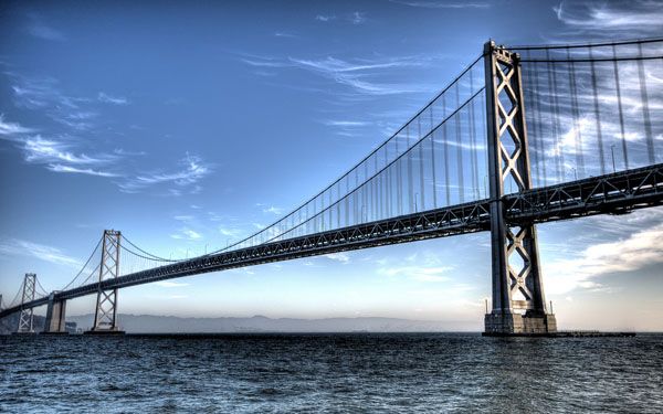Fond décran - San Francisco - Bay Bridge HDR Fond décran - San Francisco - Bay Bridge HDR