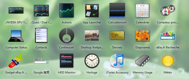 Widgets Vista