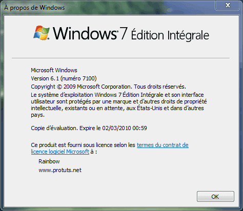 Capture décran - A propos de Windows Capture décran - A propos de Windows