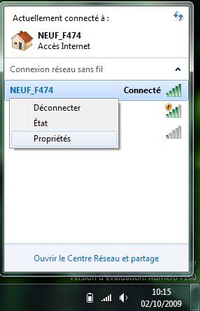 Capture décran - Liste des connexion réseau sous Windows 7 Capture décran - Liste des connexion réseau sous Windows 7