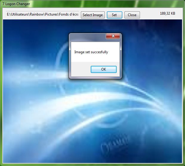Capture décran - Personnalisation du logon screen (étape 3 sur 3) Capture décran - Personnalisation du logon screen (étape 3 sur 3)