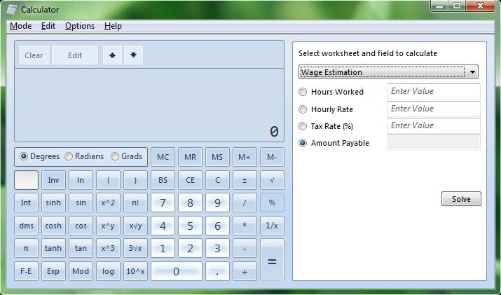 Capture d'écran - Windows Seven Calculatrice pour Vista Capture d'écran - Windows Seven Calculatrice pour Vista