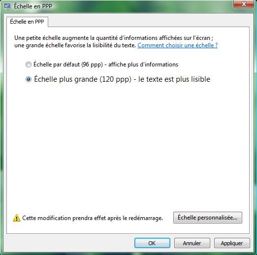 Capture décran - Paramétrage de la taille des caractères Capture décran - Paramétrage de la taille des caractères